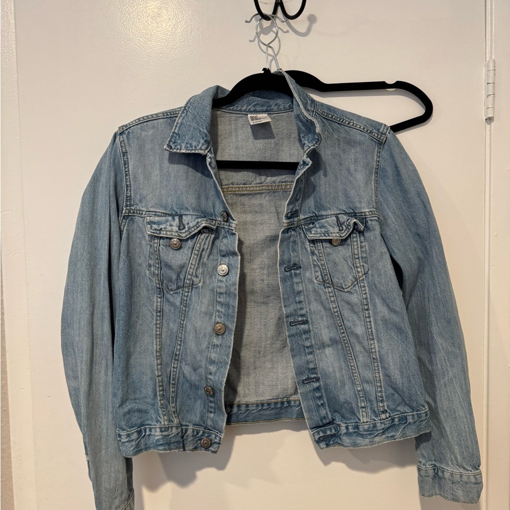H&M Blue Jean Jacket Cropped Light Wash